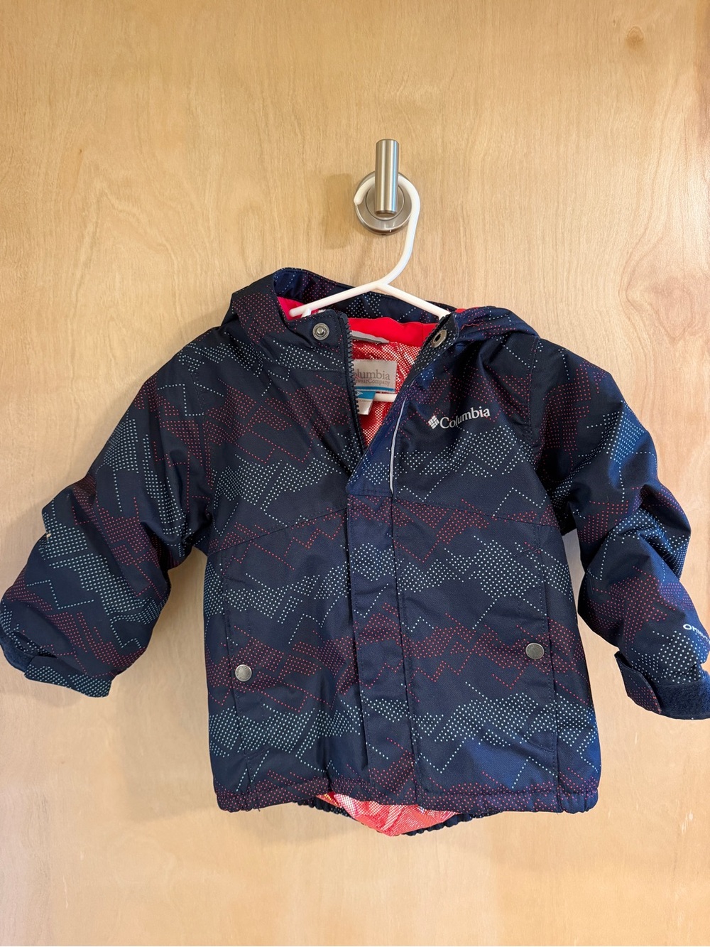 Columbia Kids' Navy Dot-Print Insulated Hooded Jacket